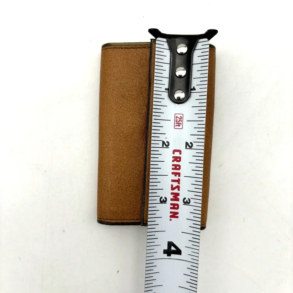 NEW Vintage 70s Don Loper Brown Continental Glove Hide Keytainer Key Wallet